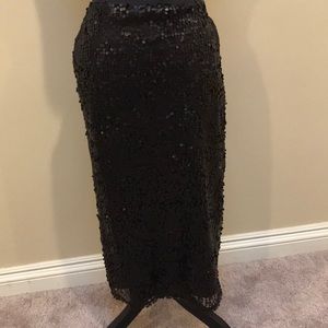 NWT Tildon matte sequin midi skirt sz L